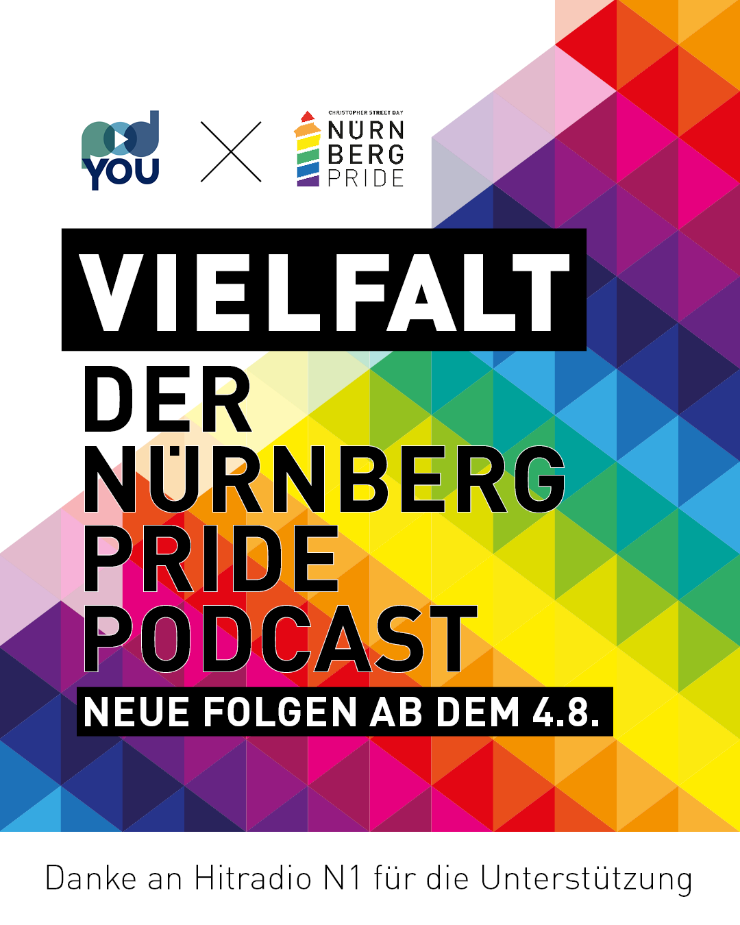 Cover Vielfalt, der Nürnberg Pride Podcast