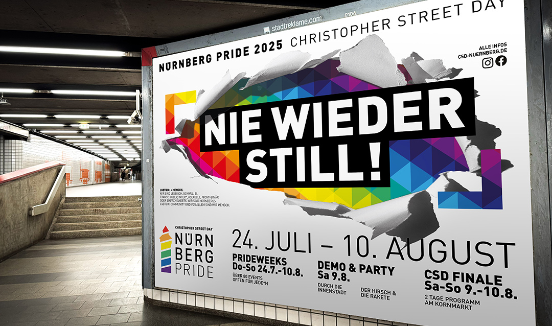 Plakatmotiv "Nie wieder still!"